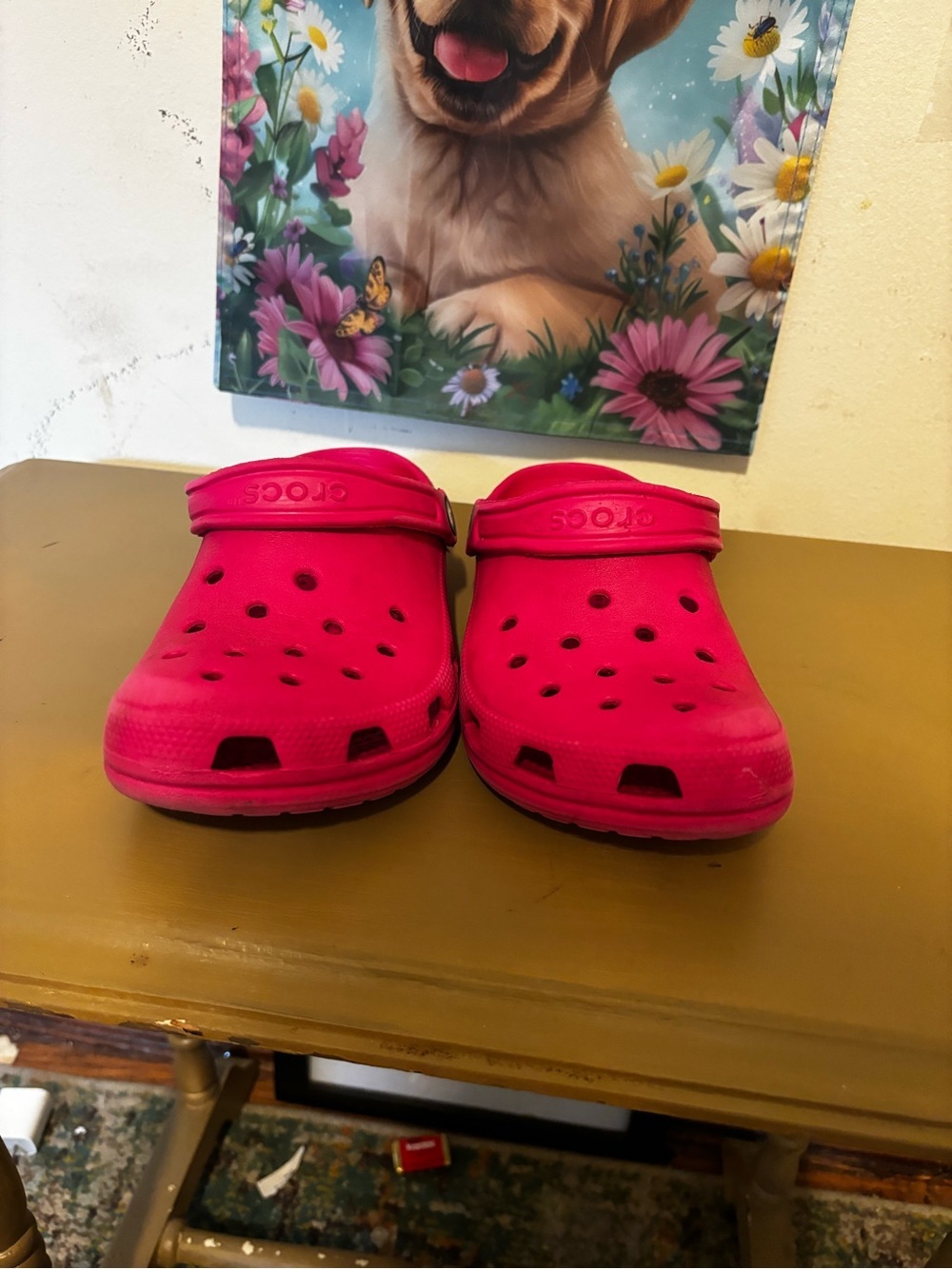 CROCS Kids Classic Clog in Bright Pink